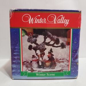 Winter Valley Food Cart Vendor Christmas Village Winter Scene